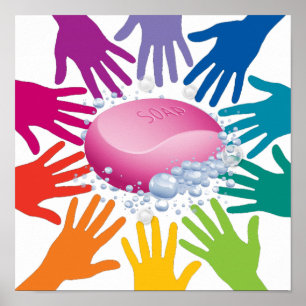 POSTER LAVE AS MÃOS