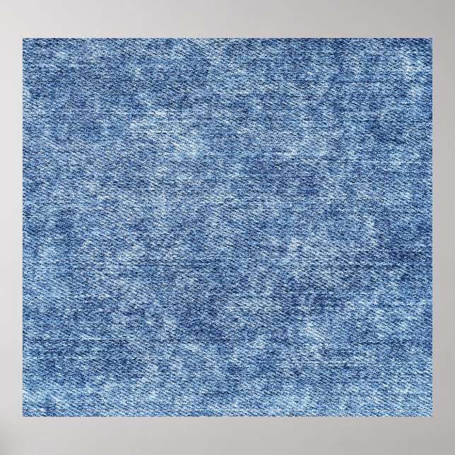 Poster Lave com ácido o denim azul, textura próxima. (Frente)