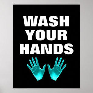 Poster Lave o Sinal de Mãos
