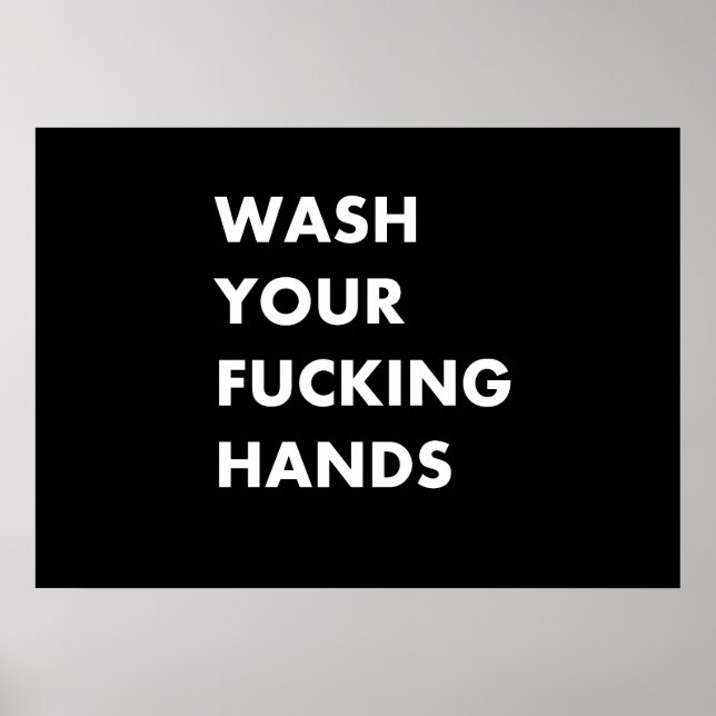 Poster Lave suas mãos (Frente)