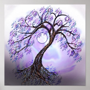 Poster Lavendar Árvore da Vida