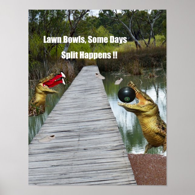 Poster Lawn Bowls - A divisão da Austrália acontece, Post (Frente)