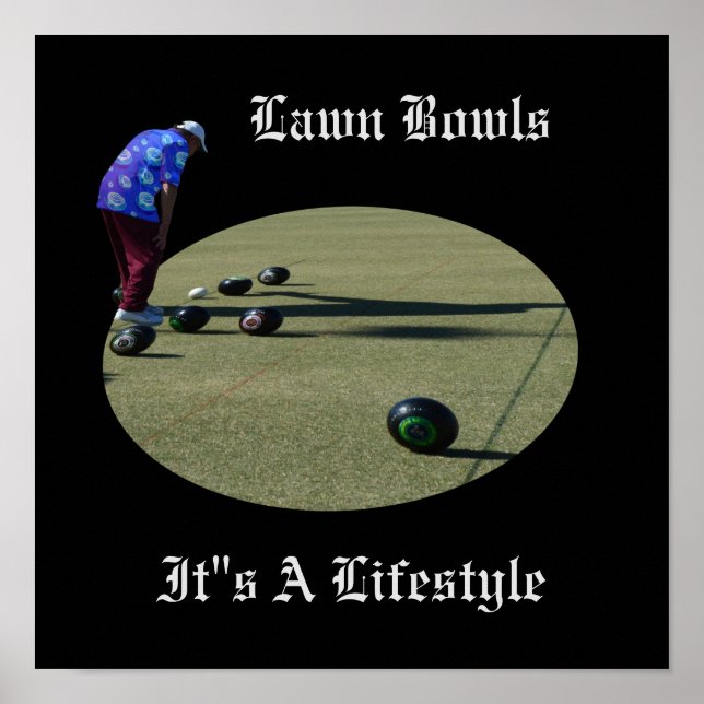 Poster Lawn Bowls É Um Estilo De Vida. (Frente)