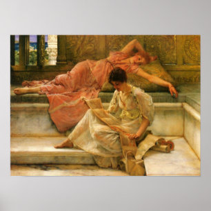 Poster Lawrence Alma-Tadema - um poeta favorito