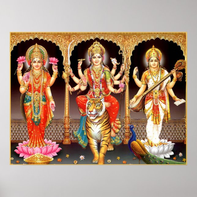 Poster Laxmi Durga Saraswati (Frente)