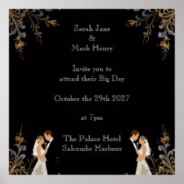 Poster Layout de Casamento de Convite que você pode perso