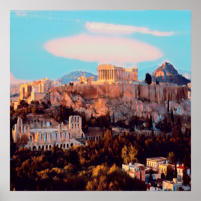 Poster ldp Athens - Acrópole - panorama - (Frente)