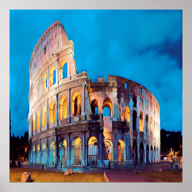 Poster ldp COLOSSEUM Roma - à noite - (Frente)
