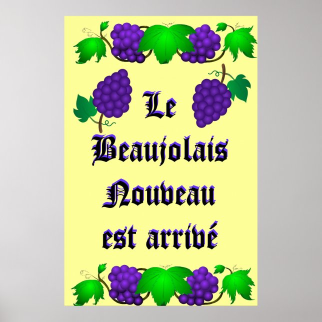 Póster Le Beaujolais Nouveau est arrivé (Frente)