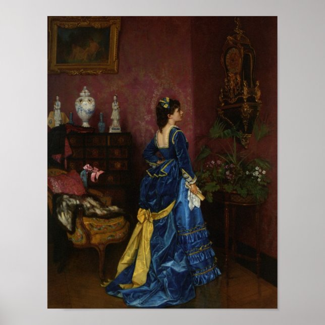 Poster Le Blue Robe, Auguste Toulmouche (Frente)