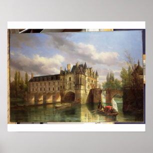 Poster Le Castelo de Chenonceau, 1843 (óleo em canvas)