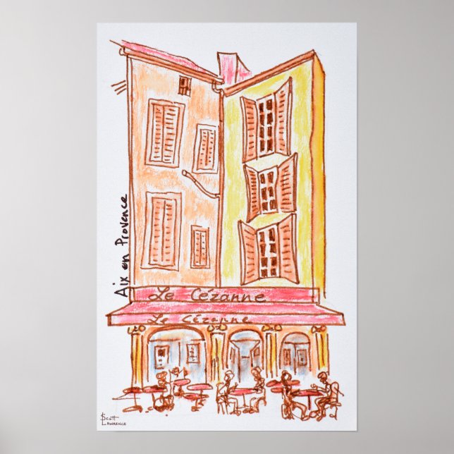 Póster Le Cezanne cafe, Aix en Provence, França (Frente)