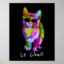 Poster Le Chat French Modern art legal pop art kitty