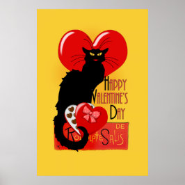 Poster Le Chat Noir - Feliz dia de os namorados