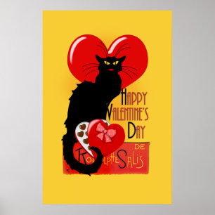 Poster Le Chat Noir - Feliz dia de os namorados