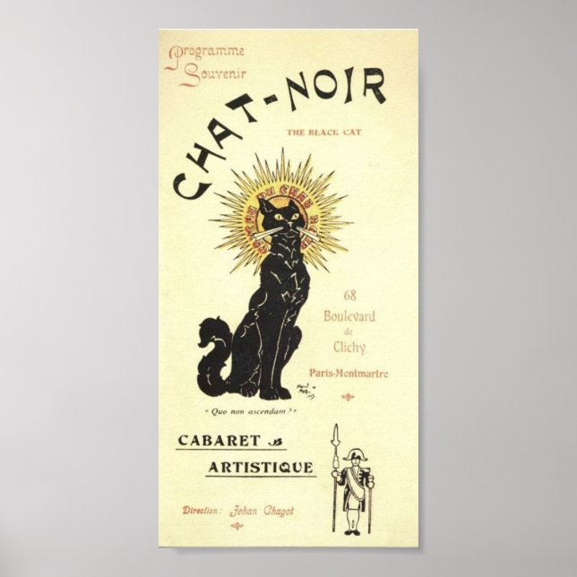 Póster Le Chat Noir O Gato Negro (Frente)