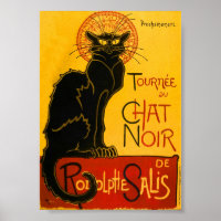 Le Chat Noir The Black Cat Art Nouveau Vintage
