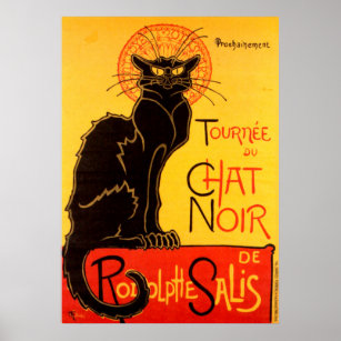Poster Le Chat Noir The Black Cat Art Nouveau Vintage