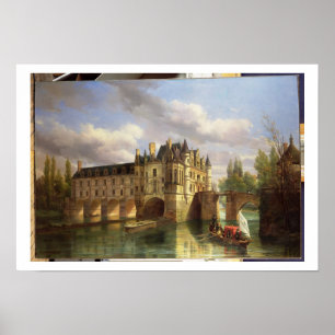 Póster Le Chateau de Chenonceau, 1843 (oil on canvas)