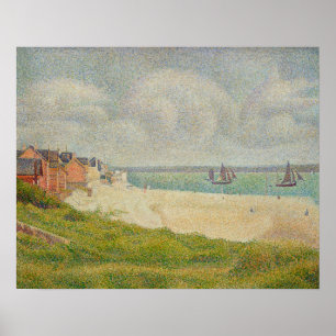 Póster Le Crotoy que olha rio acima, 1889
