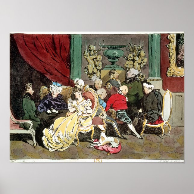 Póster Le Faubourg Santo-Germain, com a gravação Delpech (Frente)