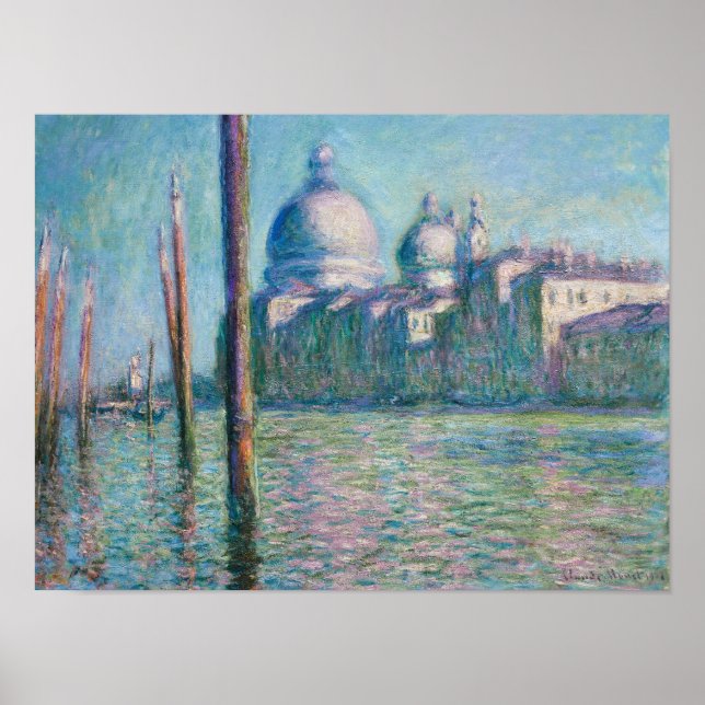 Poster Le Grand Canal Venice (1908) Claude Monet Fine Art (Frente)