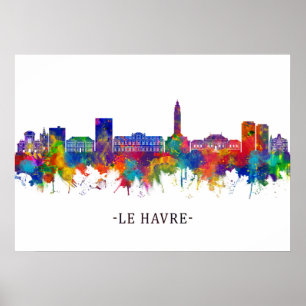 Poster Le Havre France Skyline