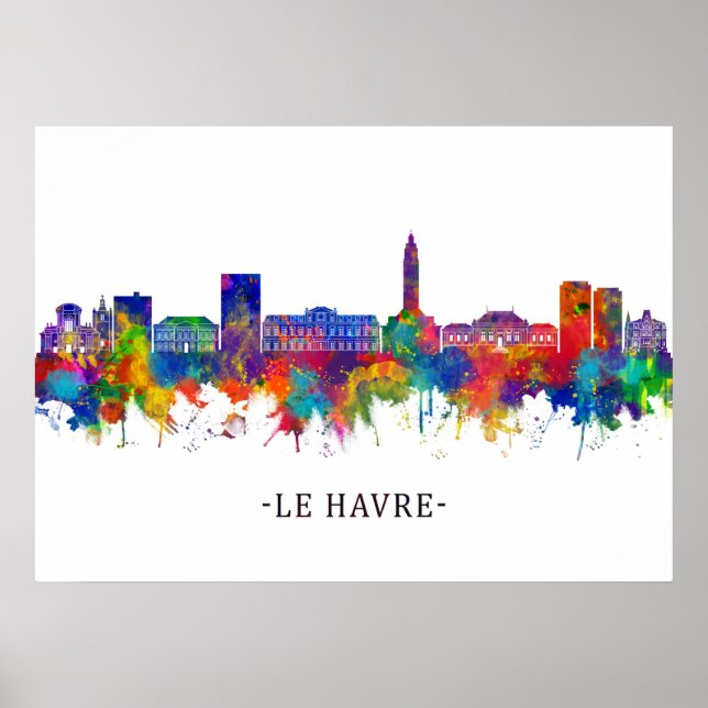 Poster Le Havre France Skyline (Frente)