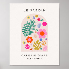 Poster Le Jardin 04 Retro Flowers Modern Floral