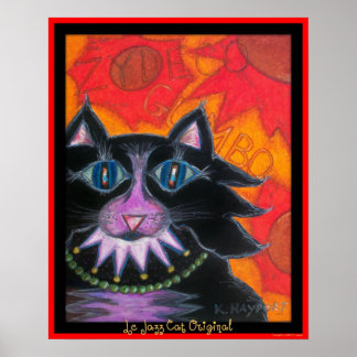 Póster Le Jazz Cat Original
