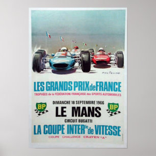 Poster Le Mans 1966 que compete a propaganda