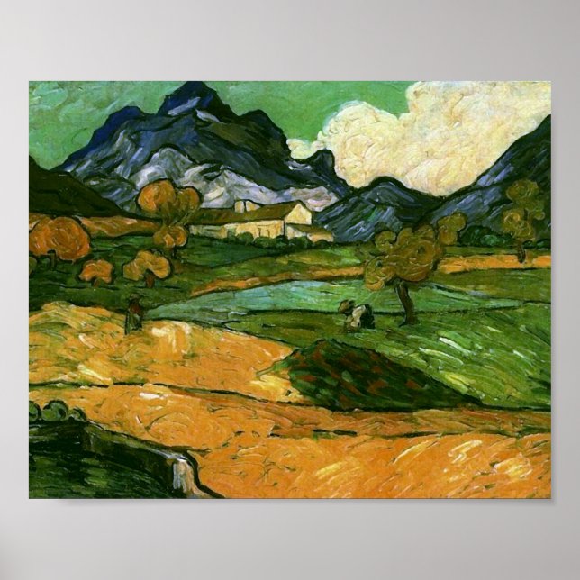 Poster Le Mont Gaussier, Vincent van Gogh (Frente)