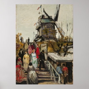 Poster Le Moulin de Blute-Fin - Van Gogh - c1886