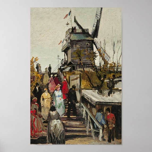 Póster Le Moulin de Blute-Fin Van Gogh Fine Art (Frente)