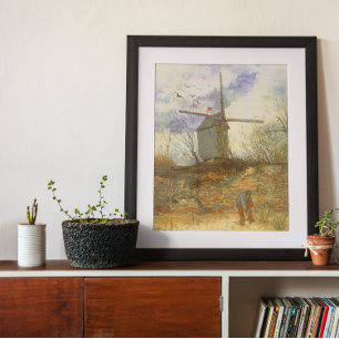 Poster Le Moulin Galette por Vincent van Gogh, Windmills