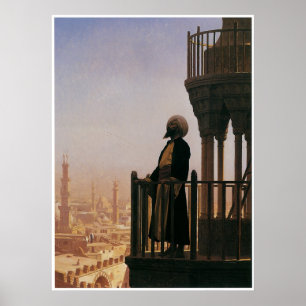 Póster Le Muezzin, a chamada à oração, 1865