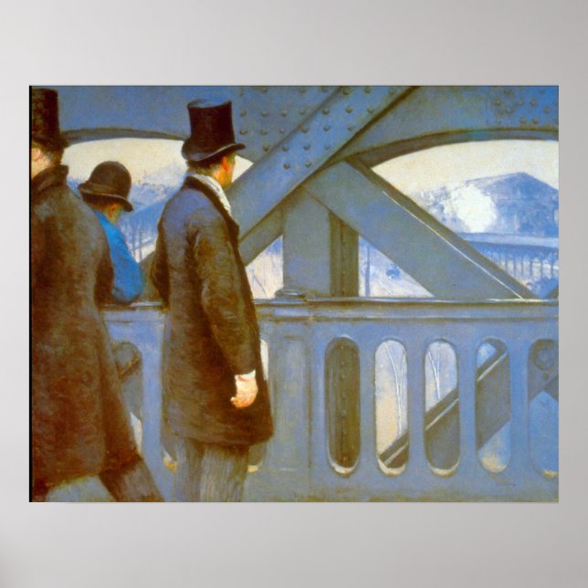 Póster Le Pont de L'Europe por Gustave Caillebotte (Frente)