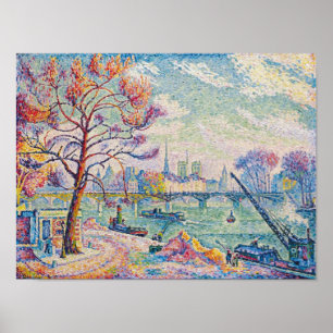 Poster Le Pont Des Arts Paris Paul Signac