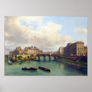 Poster Le Pont-Neuf 1832 - Giuseppe Canella -
