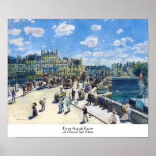 Poster Le Pont-Neuf, pintura Paris Pierre Auguste Renoir