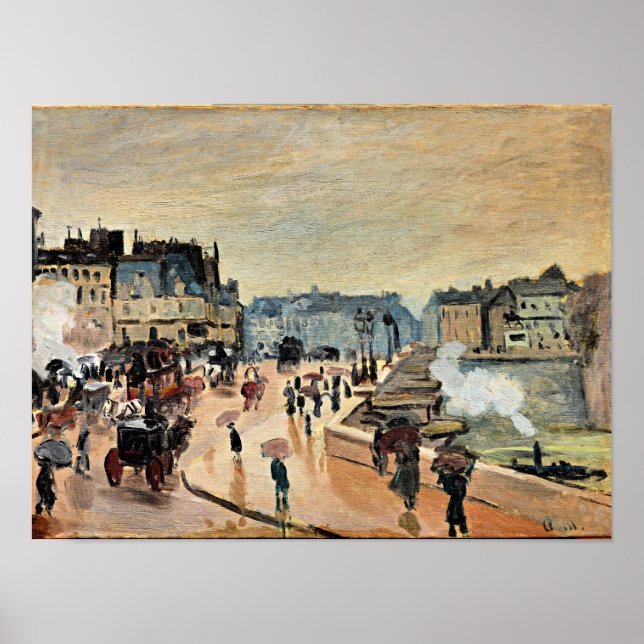 Poster Le Pont Neuf por Claude Monet (Frente)