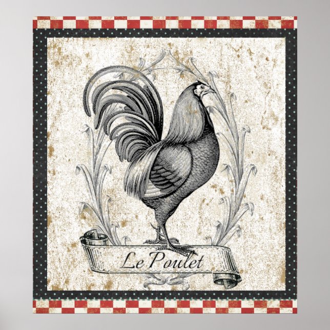 Póster Le Poulet Vintage Chicken (Frente)