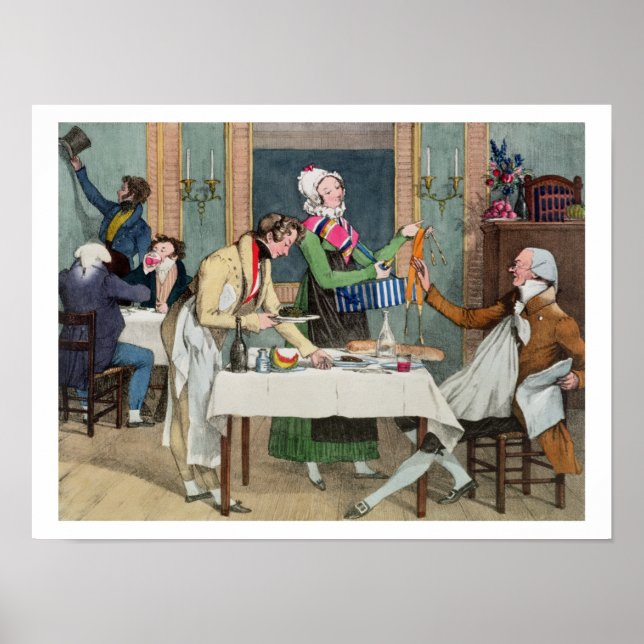 Póster Le Restaurant, pub. de Rodwell e Martin, 1820 c (Frente)