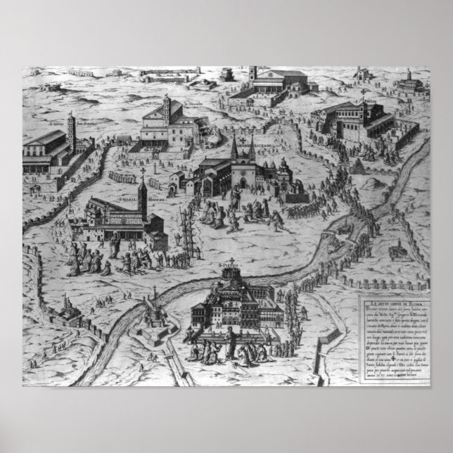 Póster Le Sette Chiesa di Roma, 1575 (Frente)