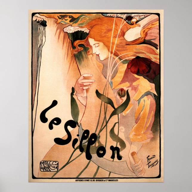 Poster LE SILLON Libre Esthetique 1895 Fernand Toussaint (Frente)