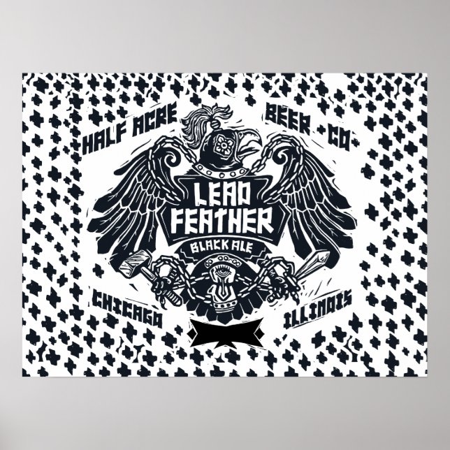 Poster Lead Feather Black Ale (Frente)