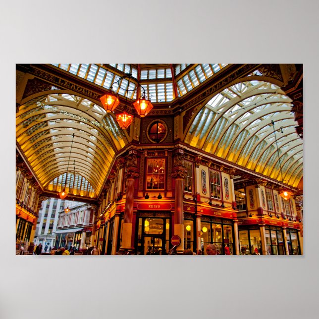 Poster Leadenhall Market City de Londres Inglaterra (Frente)