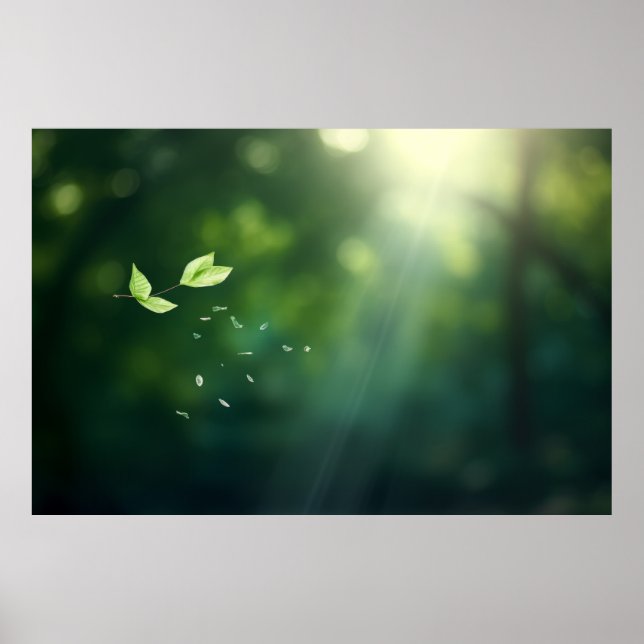Poster Leaf Air Nature Serene Tranquil Pacífico (Frente)
