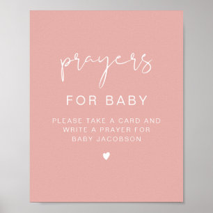 Poster LEAH Vibrant Pastel Prayers Chá de fraldas para Be