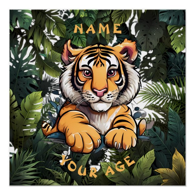 Póster Leão-Bebê-Cute (Frente)